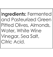 Vista 3 de Tassos Aceitunas súper colosales Halkidiki rellenas de almendras 35.27 onzas