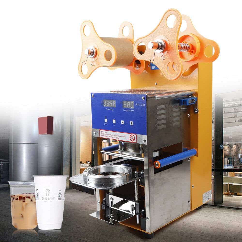 Bekerzegelmachine, commerciële automatische melkthee, verzegelingsmachine, elektrische theekopje, verzegelingsmachine, Bubble Tea, 400-600 kopjes/uur