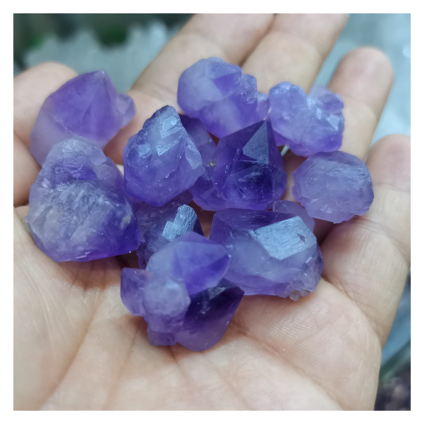 Amethyst Rohstein 50 / 100g Natürlicher Amethyst Roher Quarz Kleine Cluster Heilung Reiki Stein Kristall Point Probe Wohnkultur Rohkristalle Mineralien (Size : 500g)