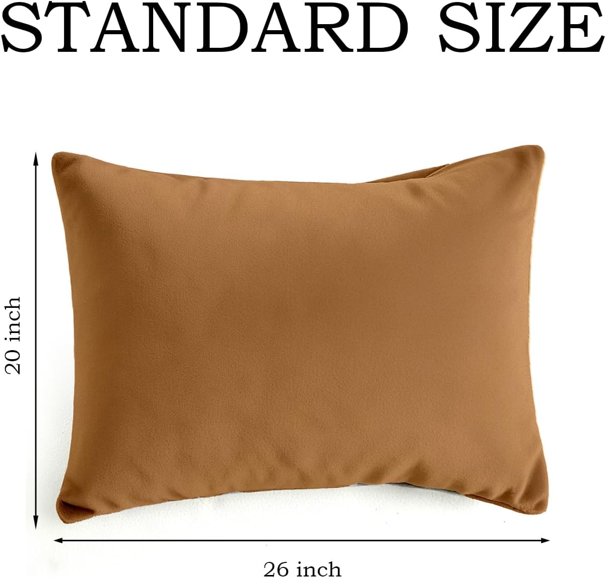 Q&J Fabric Co.Bedding Pillow Cases Standard Size Set of 2 Soft Brushed Microfiber Pillow Cover,Wrinkle-Free,Fade-Resistant,Envelope Pillowcases for Valentine Mother's Gift (20x26'',Pumpkin Orange)