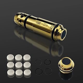 Laser Training Cartridge and Target for 45ACP,40S&W,380ACP,9MM Suitable for Dry Fire Training, Laser Bullet with Spare Accessories - Angeebin