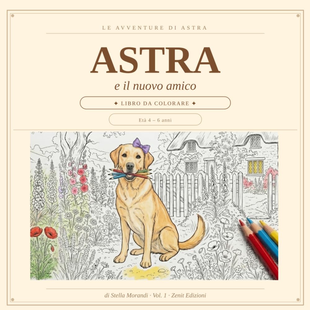 Astra e il nuovo amico — Libro da colorare: Libro da colorare per bambini 4-6 anni