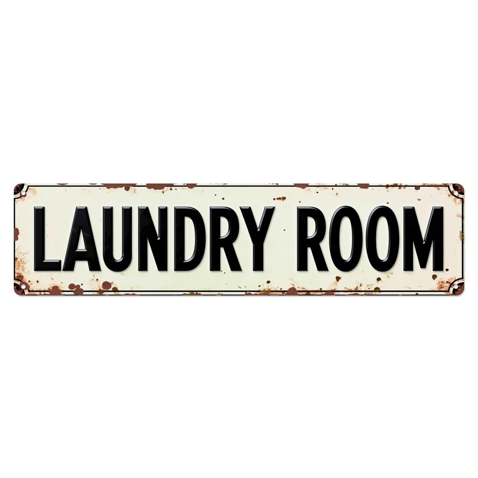 Rustic Metal Sign With Text_4 Vintage Tin Sign Retro Metal Wall Decor Metal Poster, Home Bar Garage Farmhouse Cafe Wall Art Decoration 4x16Inch