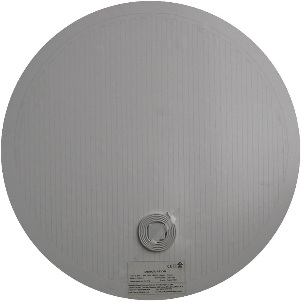 Radimo MD25 Mirror Defogger Pad Round, Diameter 25-Inch, 120-volt