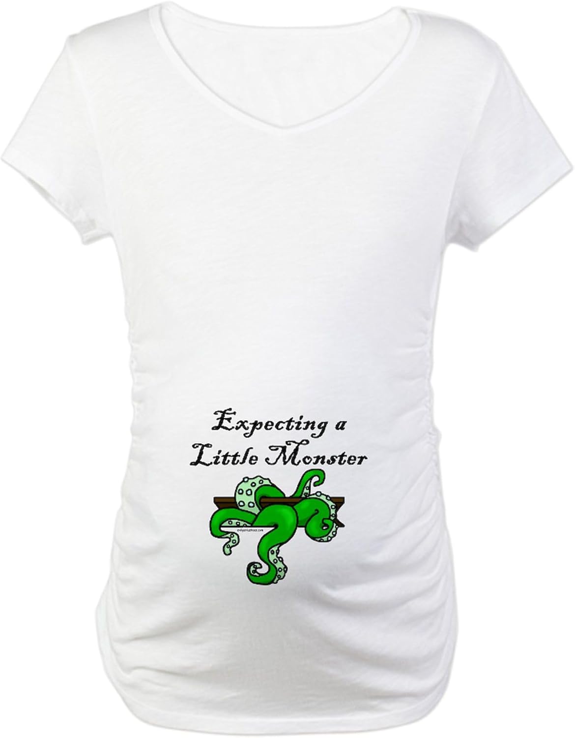 CafePress Maternity Cut (Belly Print) T Shirt Women's Maternity Ruched Side T-Shirt