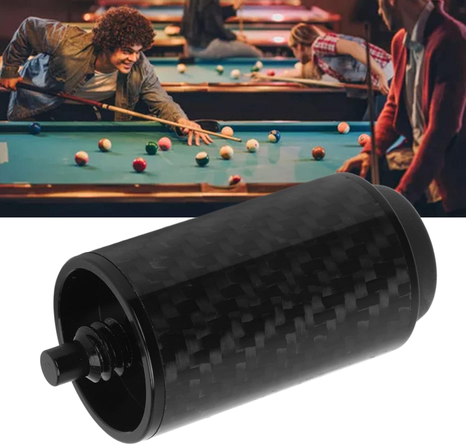 Gavigain Predator Pool Cue, Pool Cue Extension Carbon Fiber Billiards Extension with Storage Bag Aluminum Alloy Pool Cue Extension for Professional Extender Cue Black