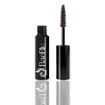 Organic Mascara for Volume and Length, Non-Irritating & 100% Natural, Brown | Long-lasting all day wear, Conditioning formula for lash lengthening, Smudge-resistant, Washes off easily, Made in USA