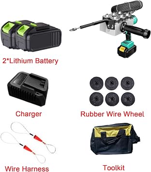 Fish Tape,Electrical Wire Puller,Automatic Wire Stringing Machine,40m/Min Cordless Electric Stringing Wire Puller, Wall Electrical Wire Threader, Cable Threading Tool,2Battery
