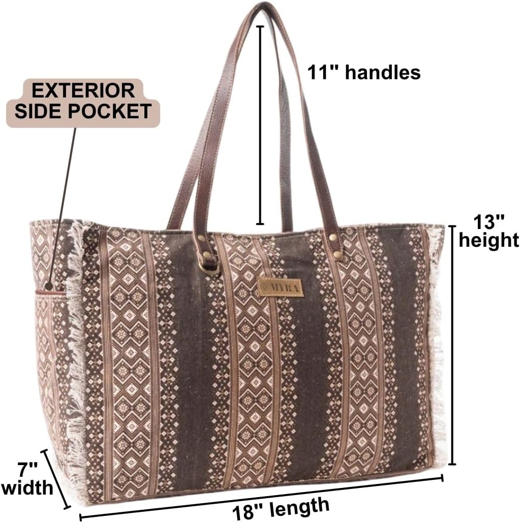Myra Bag Travel Weekender Bag - Boho Aztec Southwestern Tote Purse for Women