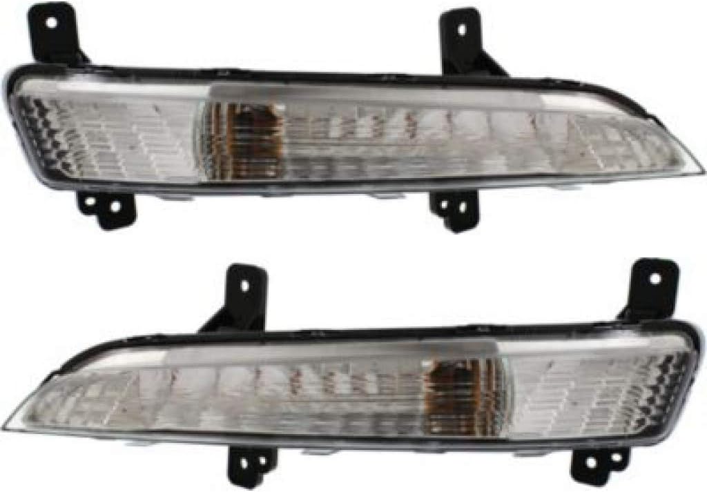 CarLights360: For 2013 2014 2015 2016 2017 Chevy Traverse Front Signal/Corner Light Assembly Driver Side w/Bulbs - CAPA Certified Replacement for GM2530135