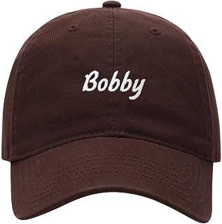 Men's Baseball Cap Name Bobby Gift Embroidered Washed Cotton Vintage Dad Gifts Hat