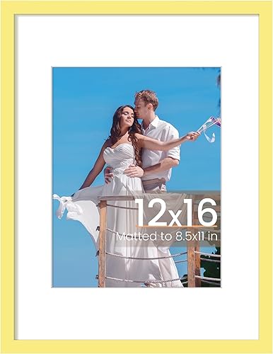 Vista 525 de upsimples - Portarretratos de 8.5 x 11 pulgadas, para fotos de 6 x 8 pulgadas con paspartú o de 8.5 x 11 pulgadas sin paspartú, marcos de fotos