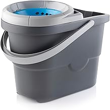 Minky Vortex Bucket with Wringer, Heavy Duty Mop Squeezer, Detachable Wringer, Sturdy Carry Handle, Pouring Spout, Floor Cleaning Bucket, Cleaning Products