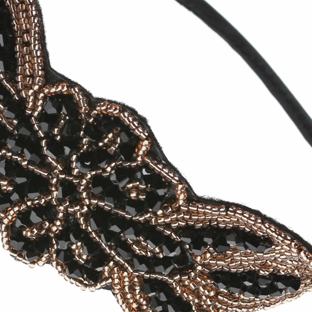 Beaupretty 1920S Headband Vintage Beads Hair Accessory Flapper Headpiece for Women Bride Hair Accessory for Wedding Party Headdress Lightweight Retro Hoop for Performance image 3