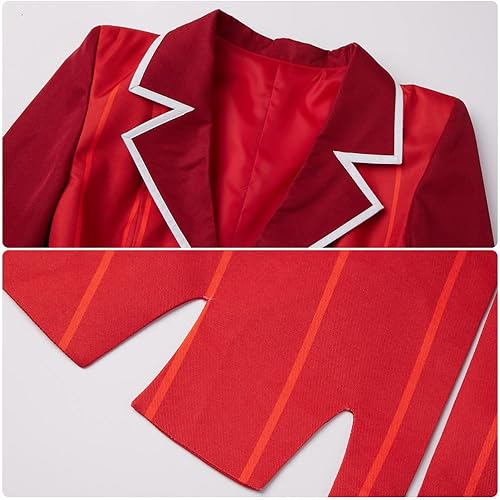 Miniatura 5 de Weixu Disfraz de anime Hazbin Hotel Alastor para cosplay, uniforme rojo, disfraz de Halloween y Navidad para mujeres y hombres