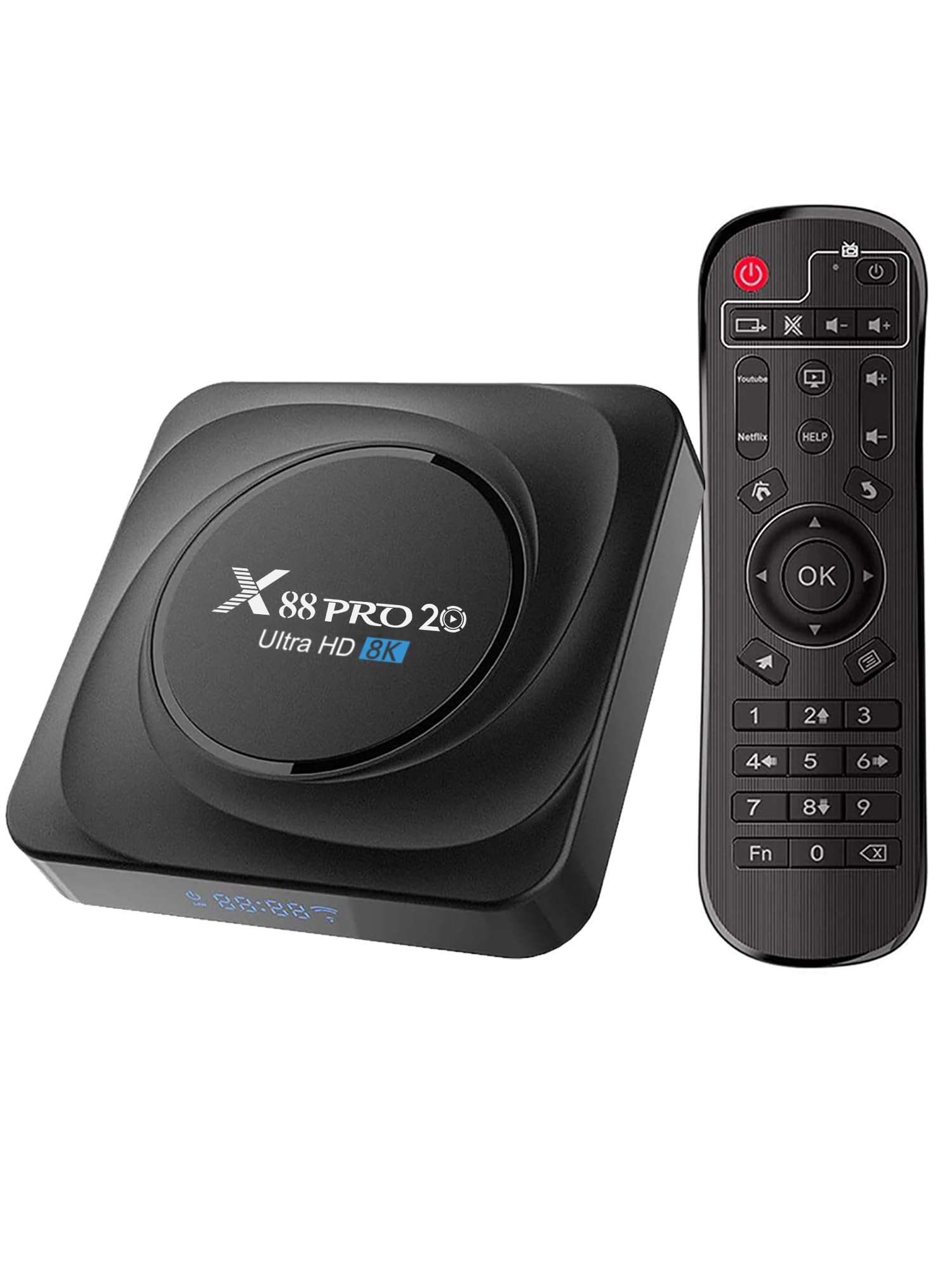 RUPA TV Box Android 11.0 8Go RAM 64Go ROM RK3566 Quad-Core Cortex-A53 CPU Supporte Cast Screen 2.4G/5.8G WiFi BT 4.0 USB 3.0 LAN 1000M Ethernet 3D 8K HD 2025 Smart TV Box Android