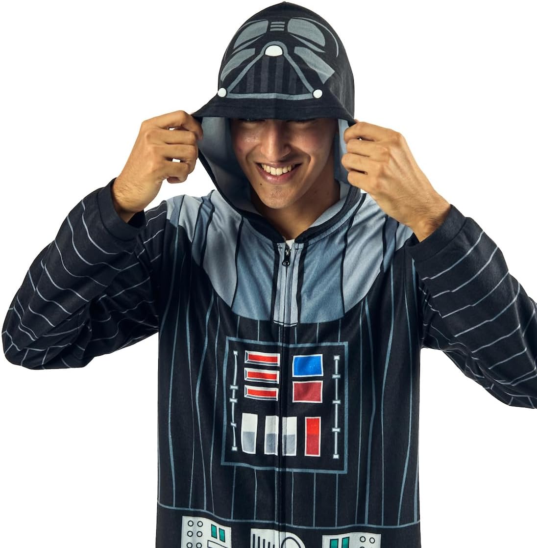 Bioworld Power Ranger Adult Long Sleeve Hooded Cosplay Onesie Costume Union Suit - Image 6