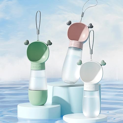 Miniatura 8 de Botella de agua portátil para perro 2 en 1, dispensador de agua para mascotas, a prueba de fugas, tazón ligero para cachorros sobre la marcha, para