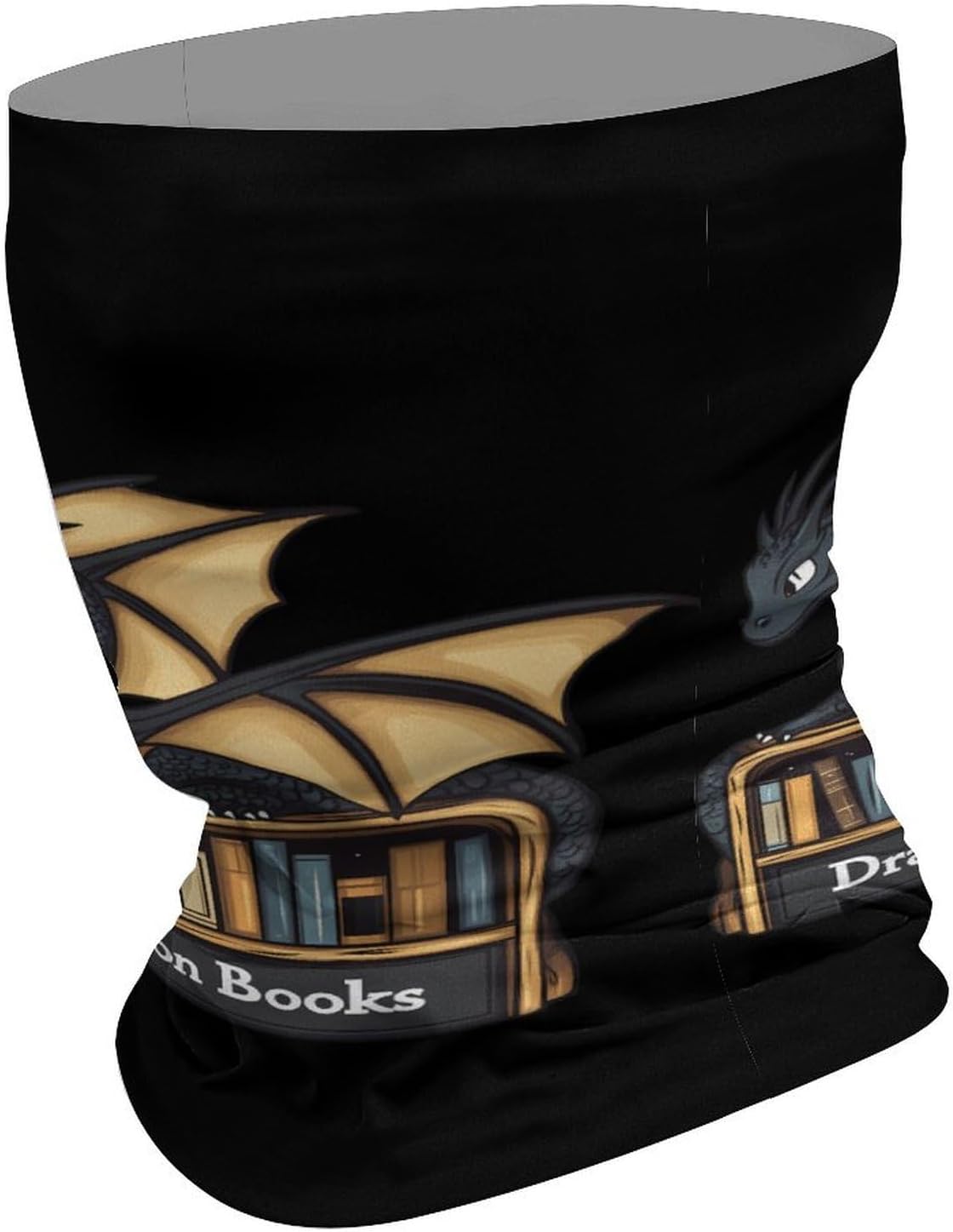 Dragon And Books Face Cover Neck Gaiters for Men Women Sun Protection Mask Scarf Hiking Bandana