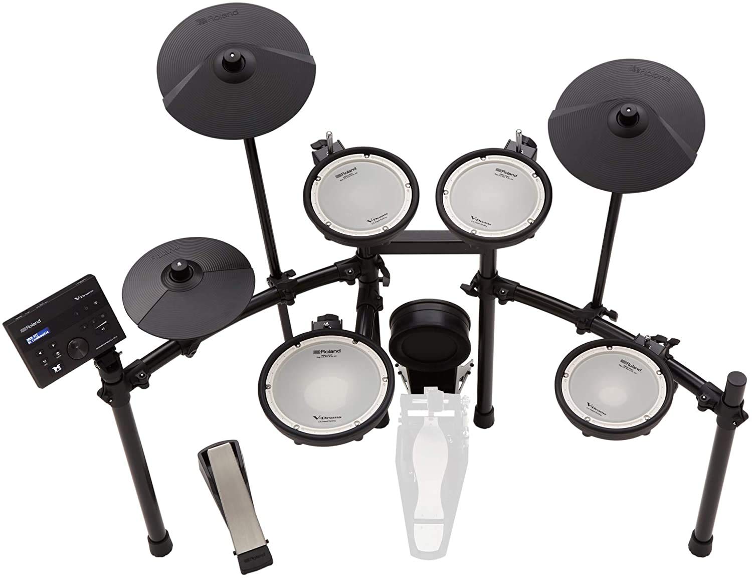 Bundle Batterie électronique TD-07KV Roland + accessoires V-Drums essentiels, tapis de batterie, enceinte personnelle et câble d'interconnexion RCC-5-3528