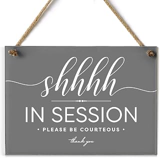 Reilly Originals 5x7 Inch Shhhh Session In Progress ~ Exclusive Value Series with Elegant Designer Graphics ~ Ready to Hang (Gray)