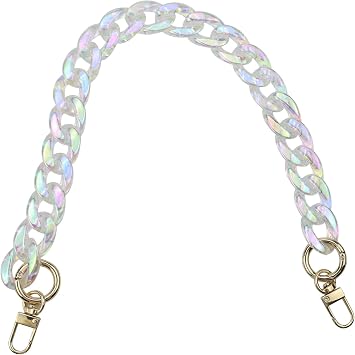 Chunky Acrylic Purse Strap, Colorful Transparent, 17.7"