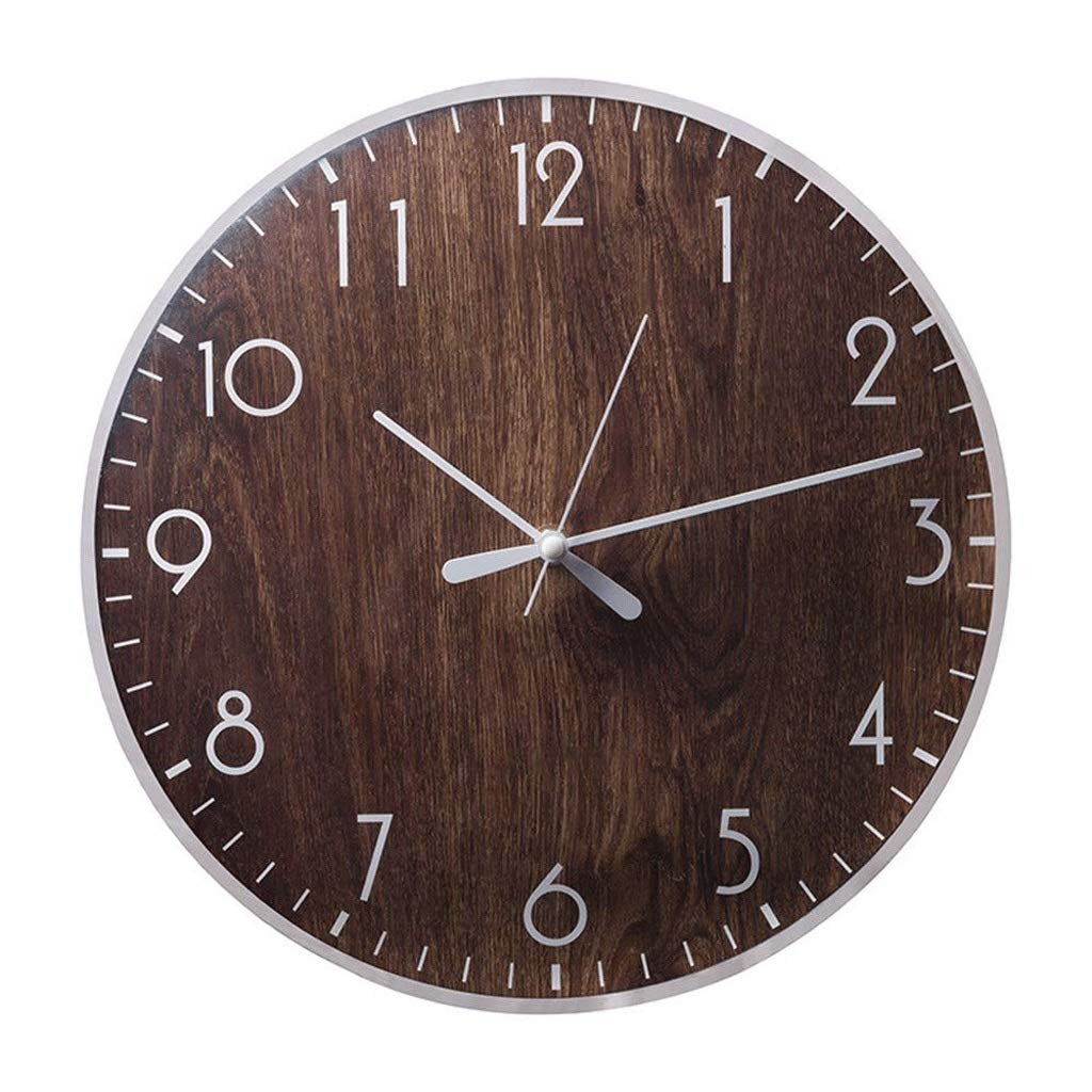 Horloge murale vintage en bois avec grands chiffres arabes style rustique intemporel