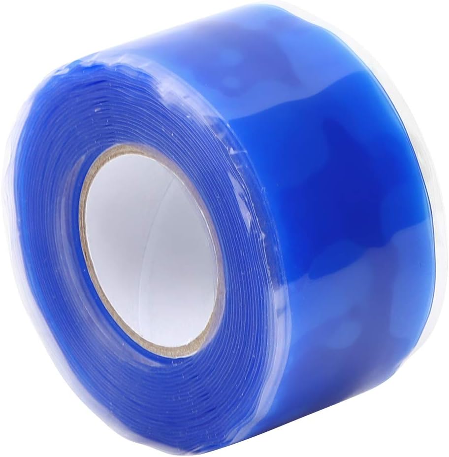 Industrial Flame Retardant Silicone Self Adhesive Tape High Temperature Resistant Insulation Tape for Power Supply Aerospace Ships Blue 0.5mm x 25mm x 3meter