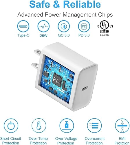 Miniatura 3 de Cargador para iPhone 15 de carga rápida, bloque USB C de 20 W con cable tipo C de 6.6 pies para iPhone 1515 Plus15 Pro15 Pro Max, cargador para iPad