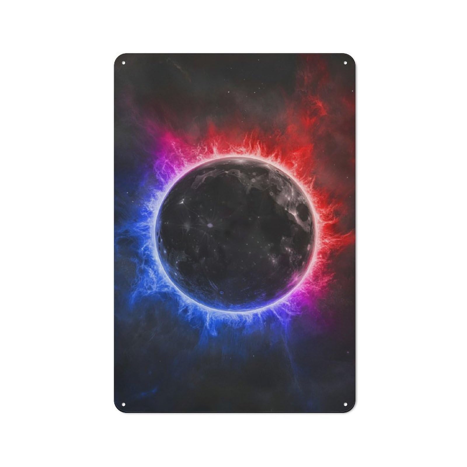 Junmoney Cosmic Eclipse Retro Metal Wall Decor 30X20cm, Metal Sign For Pub, Home Bar, Shed Or Man Cave, For Relaxed Wall Styling