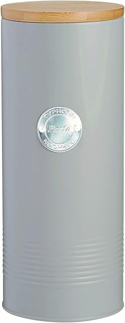 Typhoon Living Pasta Storage Canister with Bamboo Lid, Grey, 2.5 Litre