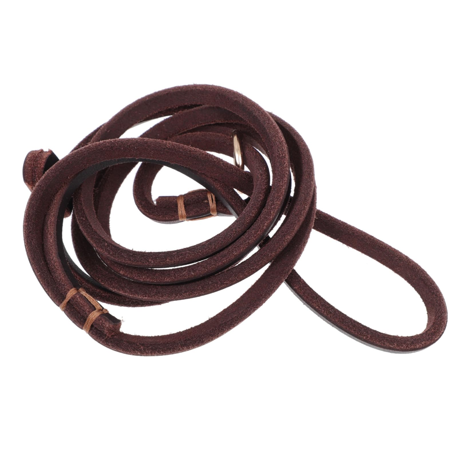 Laisse chien cuir longue pour entraînement extérieur et activité plein air