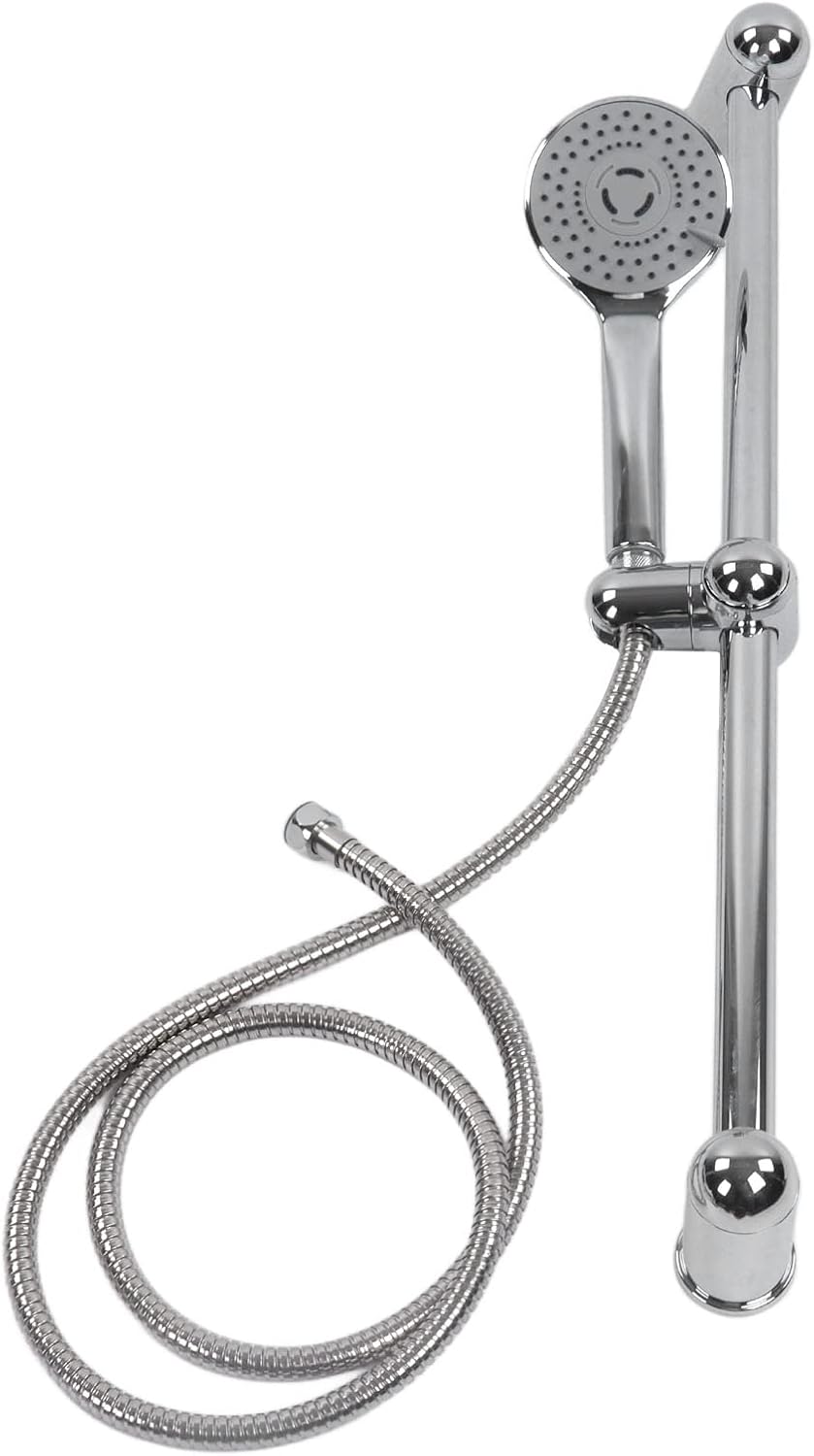 Shower Slide Rail Set 360° Rotation Adjustable Height with 1.5m Hose G1