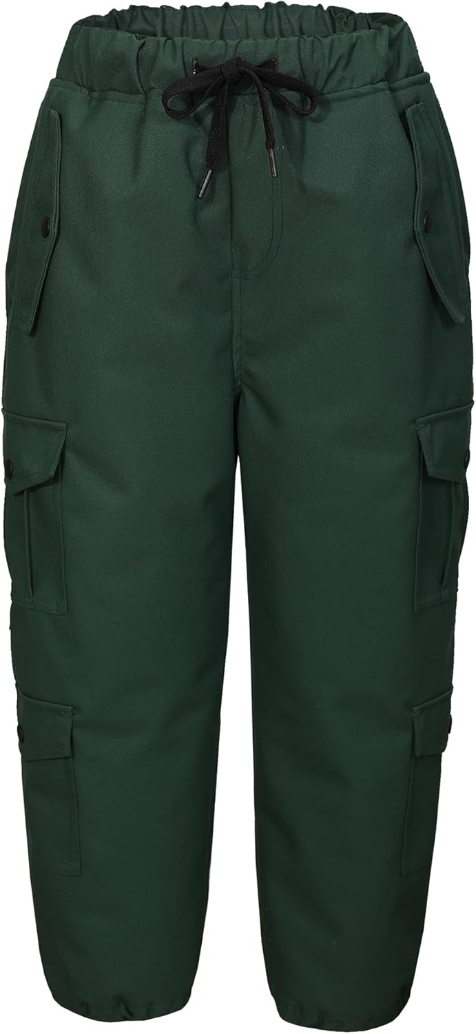 Kids Waterproof Snow Pants Outdoor Winter Insulated Ski Snowboard Pants for Boys Girls