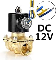 Vista 2 de Válvula solenoide eléctrica de latón Beduan, 1/2" 12V, normalmente cerrada para aire, agua, gas, combustible y aceite