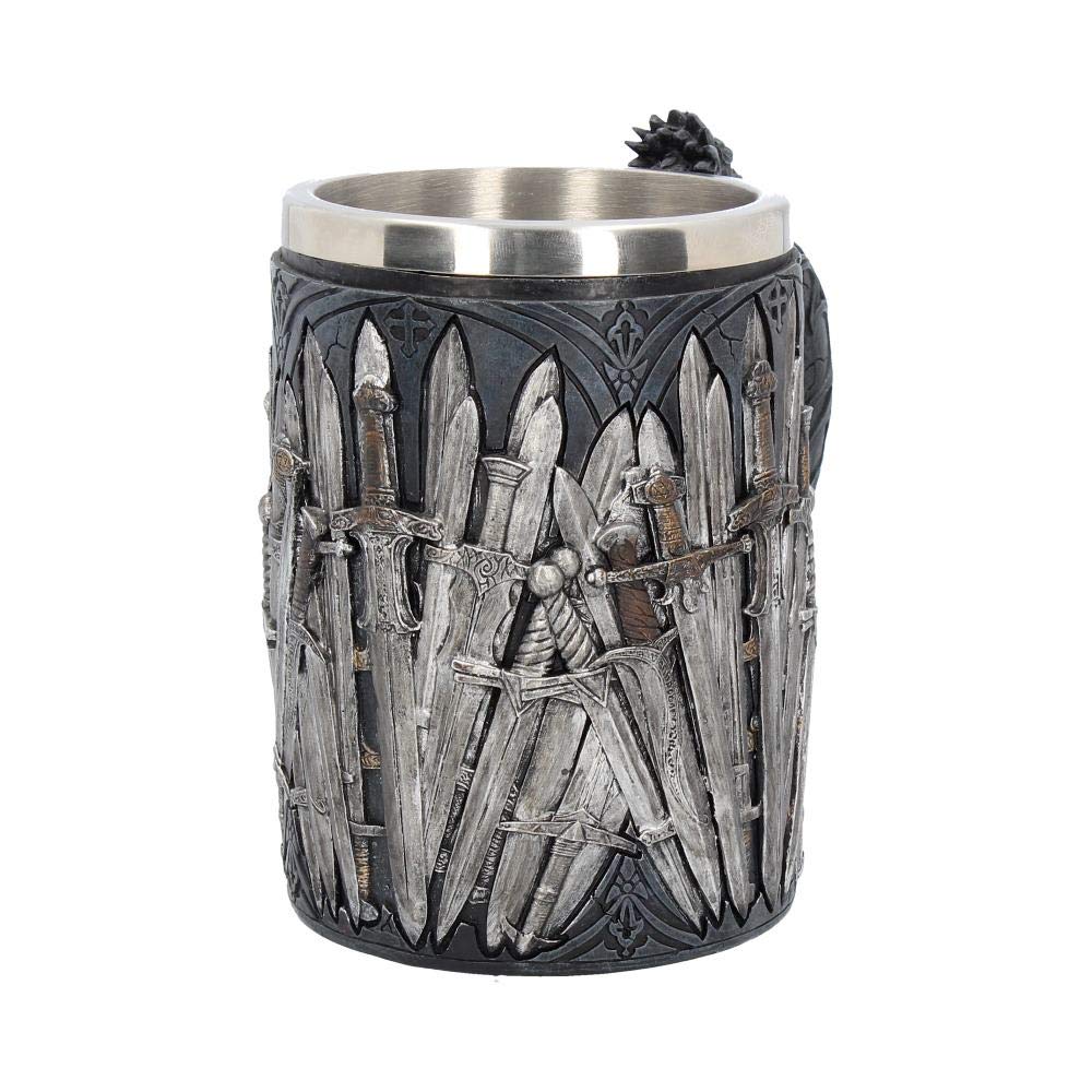 Il Trono di Spade, boccale in stile medievale con motivo di drago e spade, 1940