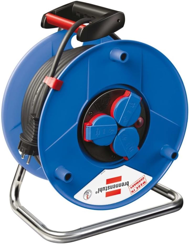 vidaXL Brennenstuhl Cable Reel Construction Site Cable Roll Box Extension Cable 25 m