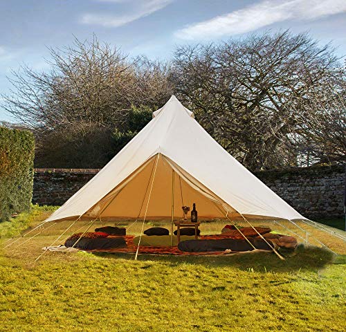 Carpa Bell de lona impermeable 4 estaciones para camping 2 personas miniatura 5