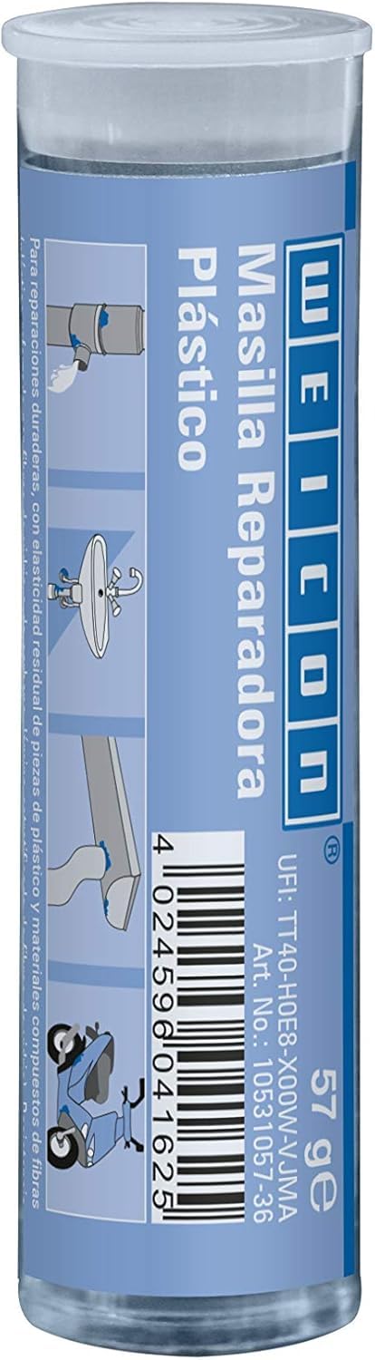 WEICON Plastic Repair Putty | 57 g | 2 Components | Epoxy Resin System Repairs Durable and Permanently Elastic