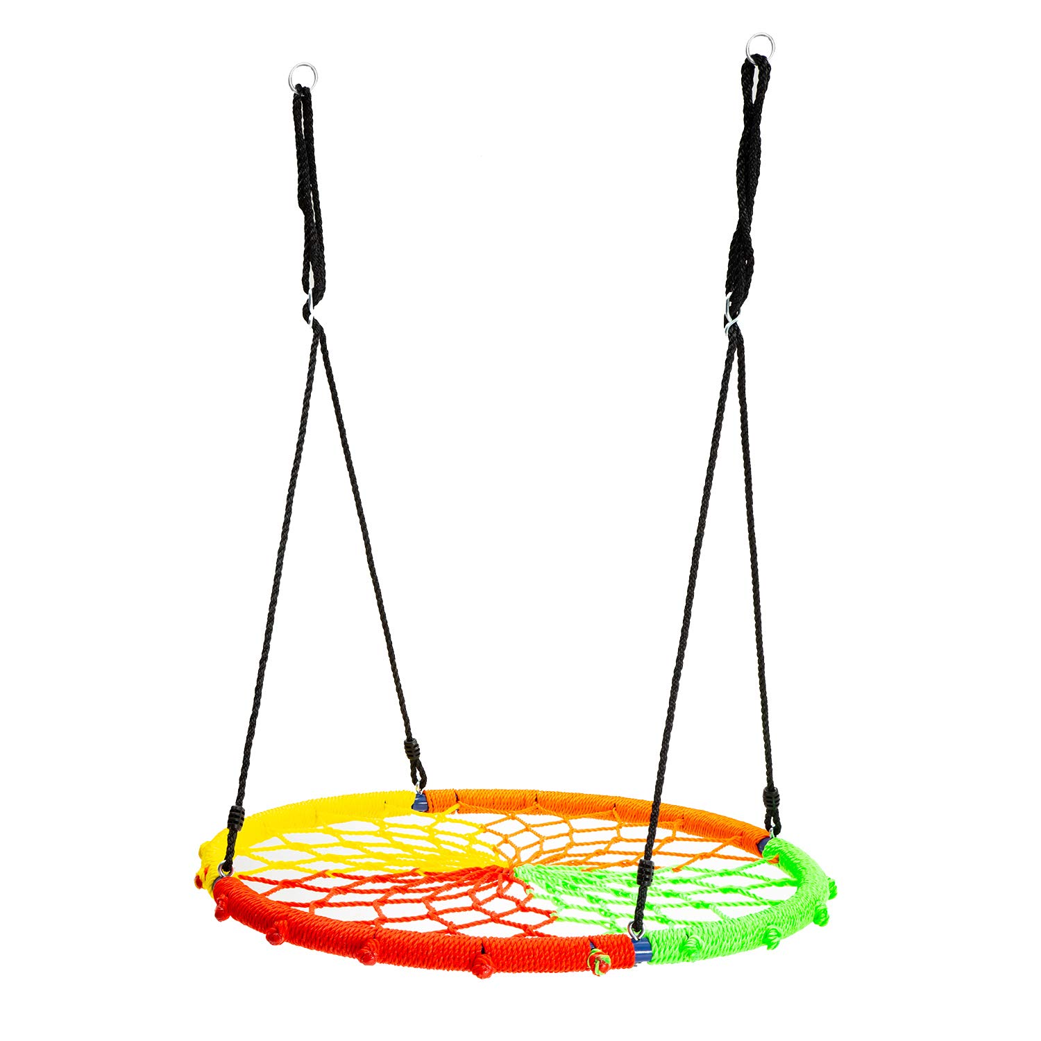 Wonline 40’’ Spider Web Tree Swing, 330lb Weight Capacity, Indoor/Outdoor Net Swing for Kids