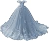 TANPAUL Womens Evening Dress Off Shoulder Long Lace Tulle Party Dress Princess Sweetheart Neck