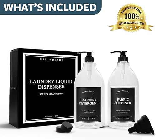 Miniatura 6 de Calindiana Moderno dispensador de detergente líquido para ropa y suavizante de tela, soporte para sábanas de secadora y soporte para cápsulas de
