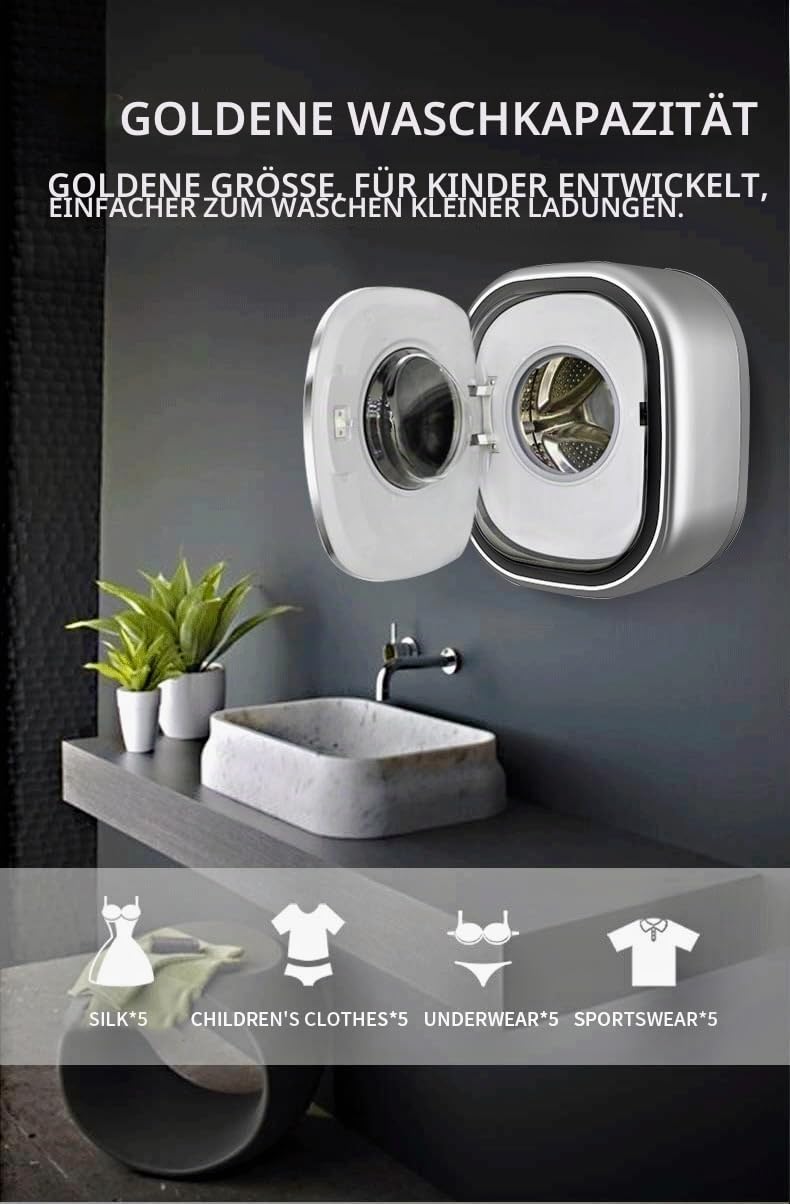 Mini Tiny Wash Waschmaschine DY-BGX09 – Perfekt für Appartement, Tiny House, Wohnmobil & Boot