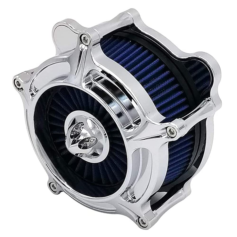 Filtr powietrza motocykla turbina do czyszczenia wlotu Cnc Cut Chrome, dla Harley, Dyna 2000-2017 Softail 2000-2015 Touring 2000 2001 2002 2003 2004 2005 2006 2007 FitmentB