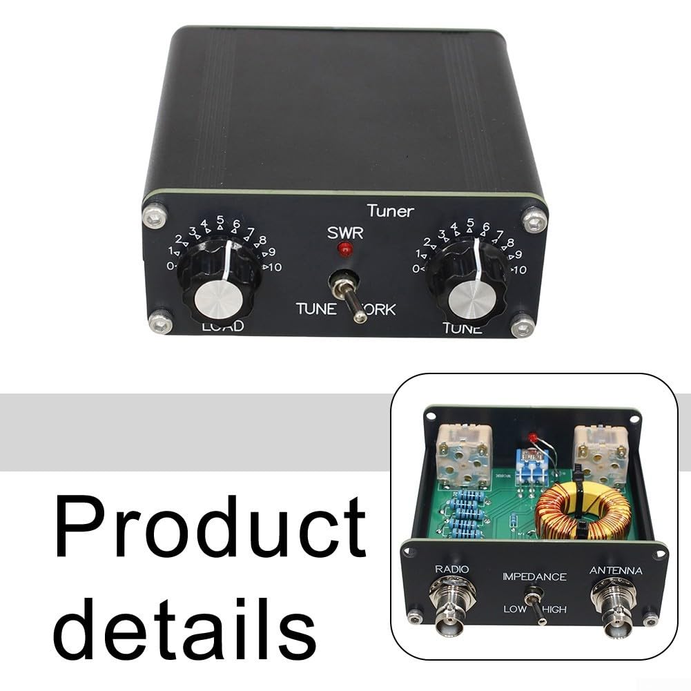 QRP Tuner d'antenne manuel pour Z-Match QRP Tuner d'antenne manuel 3-28 MHz 5 W Réglage manuel pour radio HAM