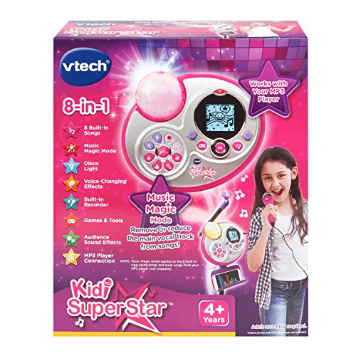 vtech kidi super star karaoke system with mic stand amazon exclusive