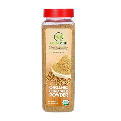 Geo-Fresh USDA Certified Organic Coriander Powder, 150g| Premium & Authentic Taste| Enhance flavour in any dish| No Arti