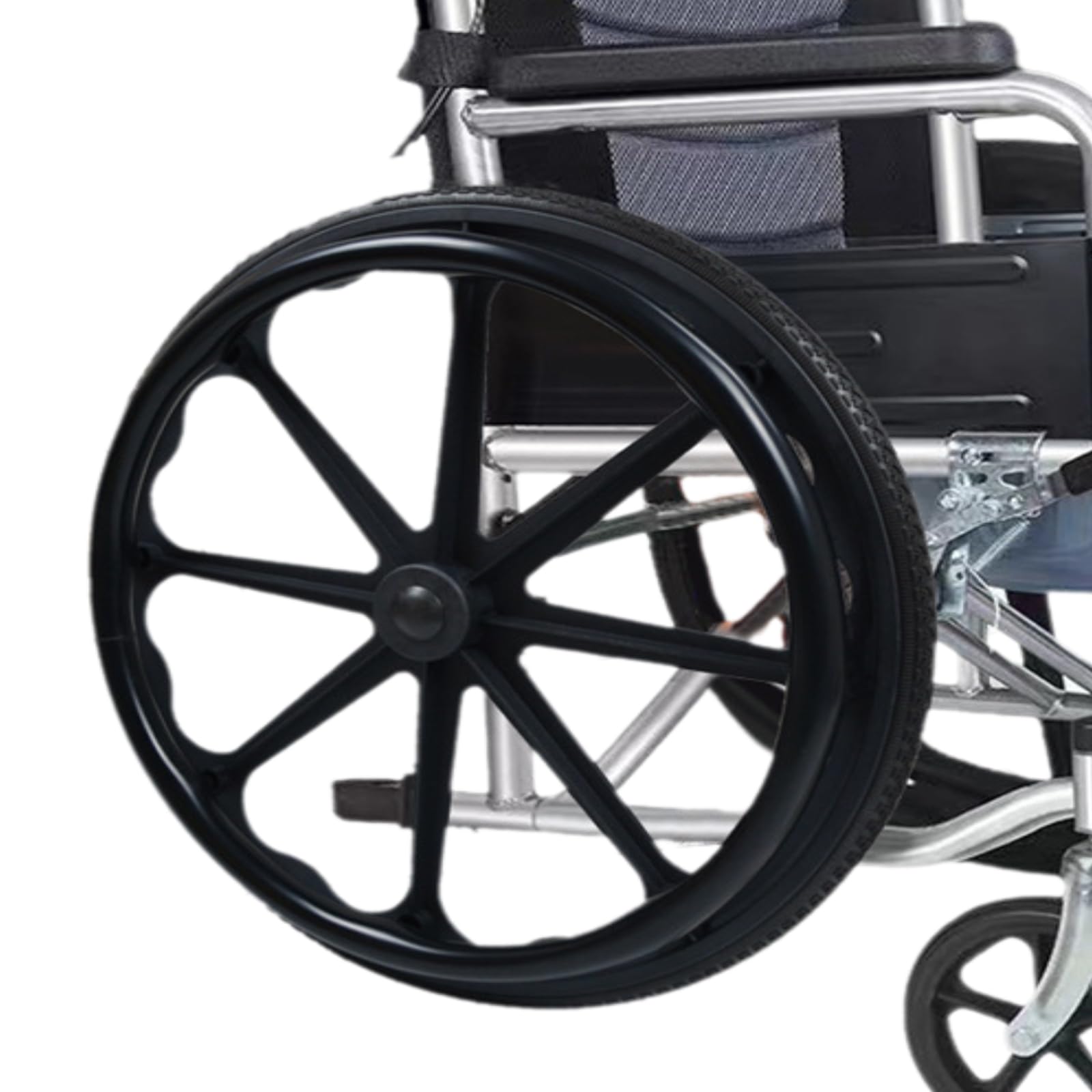 Cammeciso Black Wheelchair Push Rim Covers,Wheelchair Handrim Covers,Silicone Hand Push Cover,1 Pair Wheelchairs Pushs Rim Cover,Silicone Wheel Chair Pushs Rings,Wear-Resistant,Non-Slip