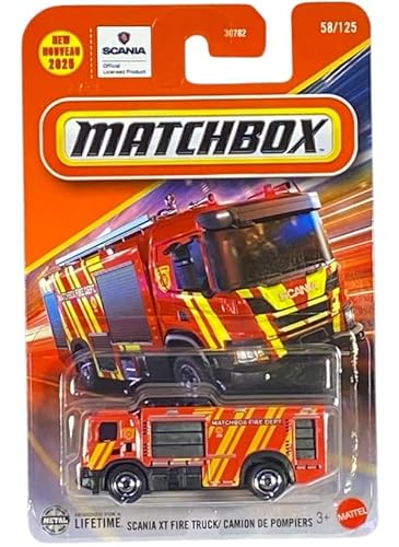 Matchbox Scania XT Fire Truck [Red] 58/125, New for 2025! 1:64 Scale Diecast Toy Vehicle