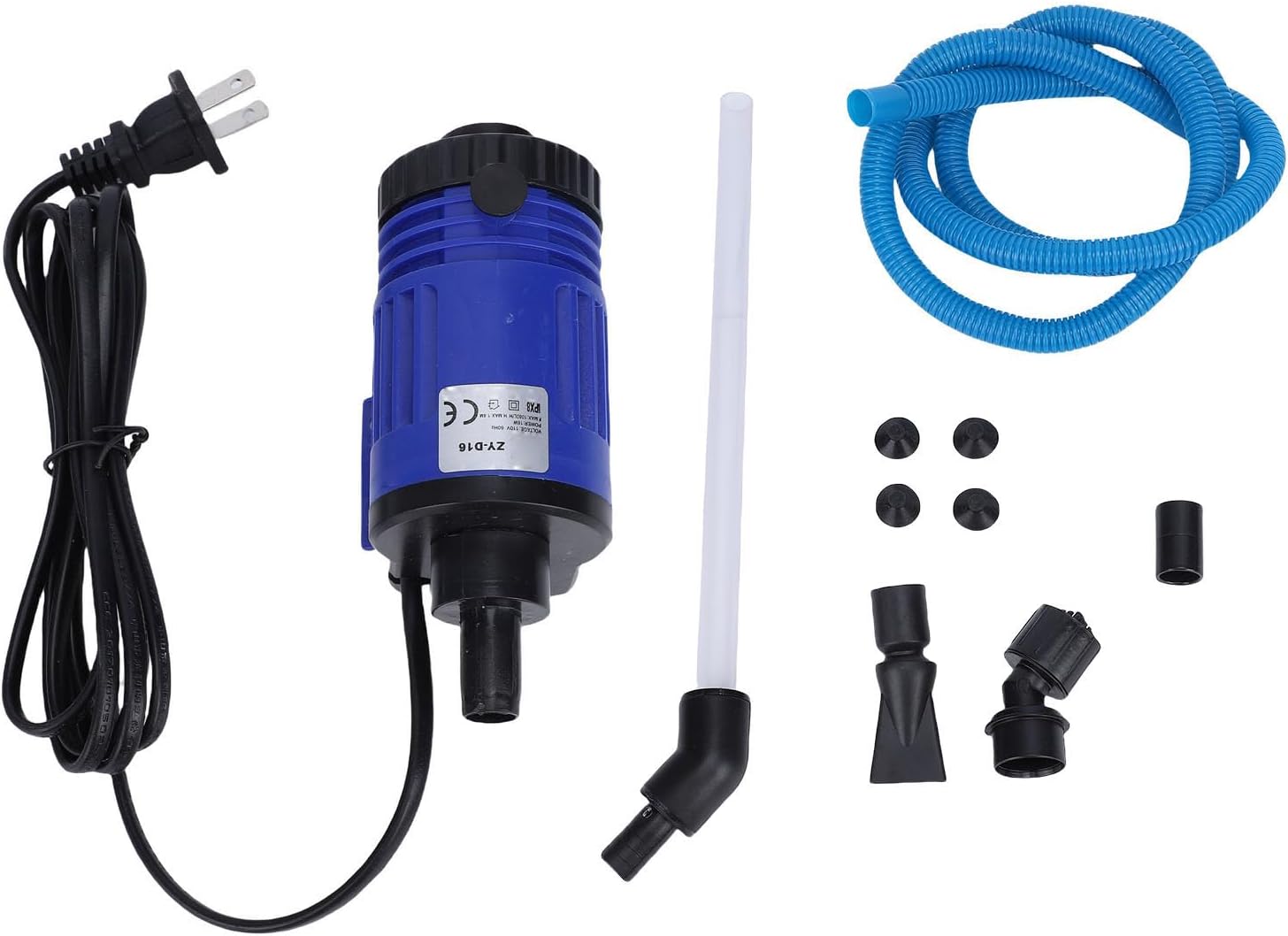 Pssopp Aquarium Gravel Cleaning Tool, High Efficiency Aquarium Vacuum with Filtering System for Freshwater Gravel Cleaning Care (US Plug 110V)